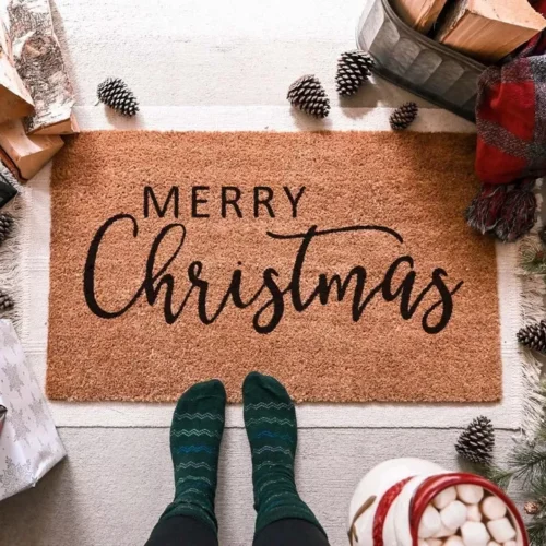 Holiday Front Door Mats | The Hillary Style