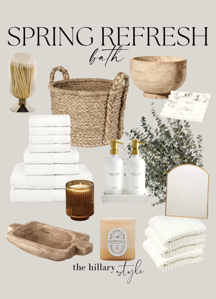 Spring refresh bathroom decor ideas.