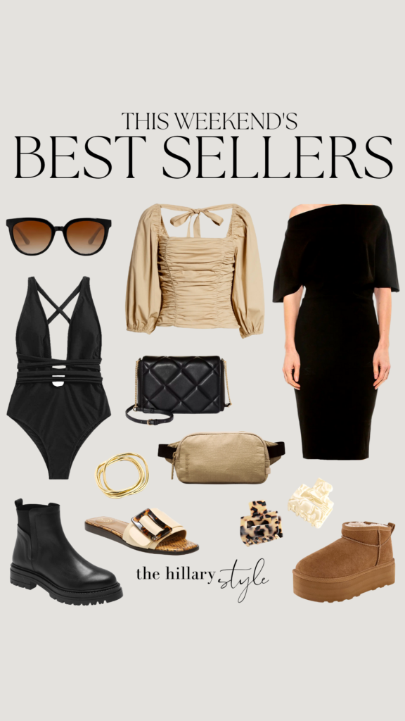 Weekend's best sellers fashion collage.