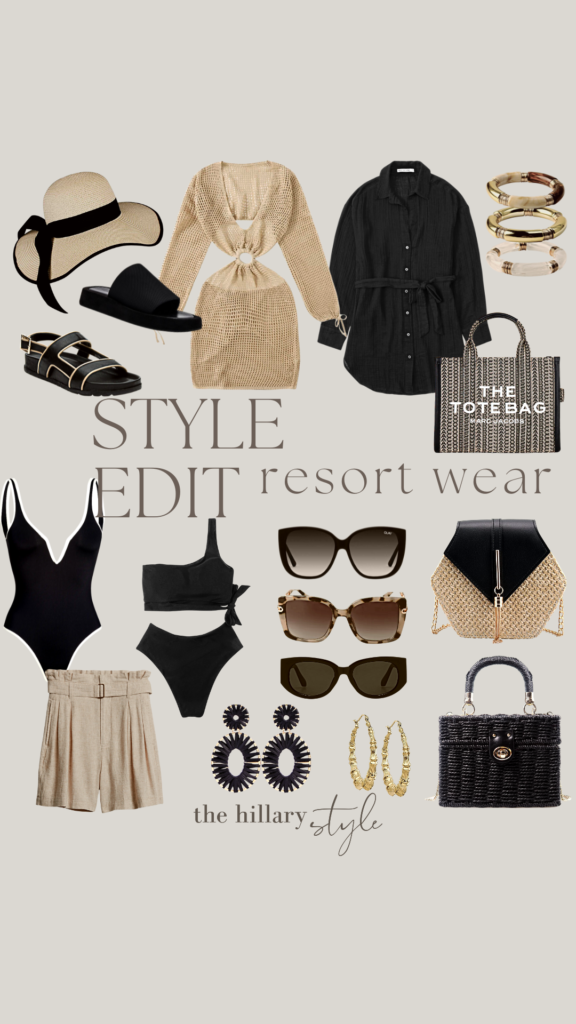 Resort wear style edit collage