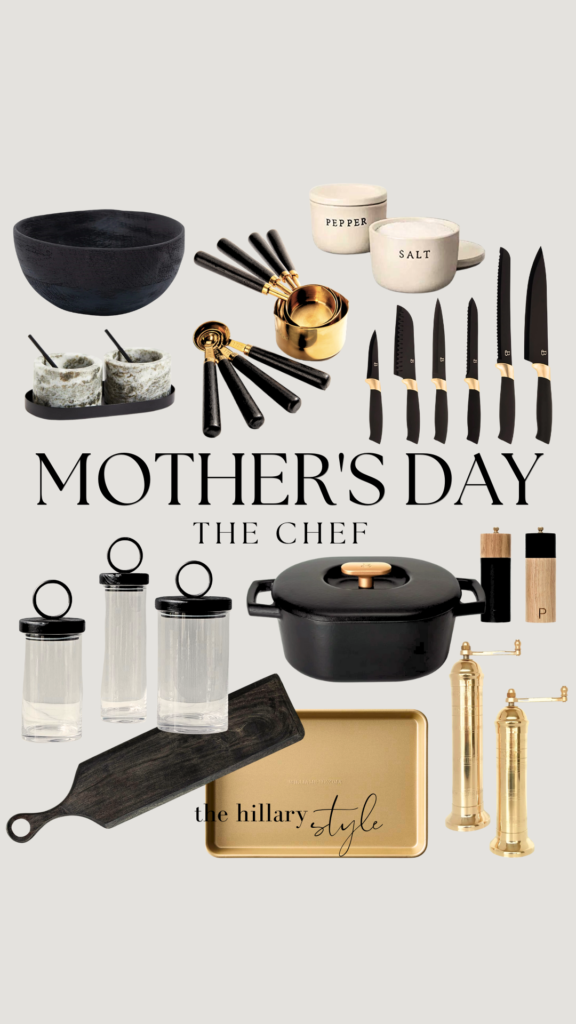 Mother's Day kitchen tools and cookware.