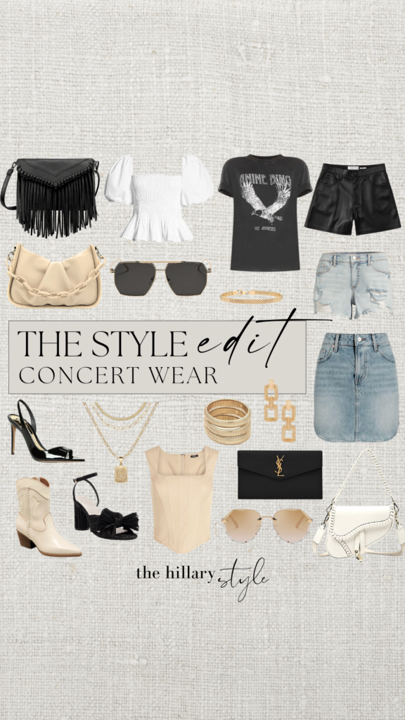 Concert outfit inspiration with accessories.