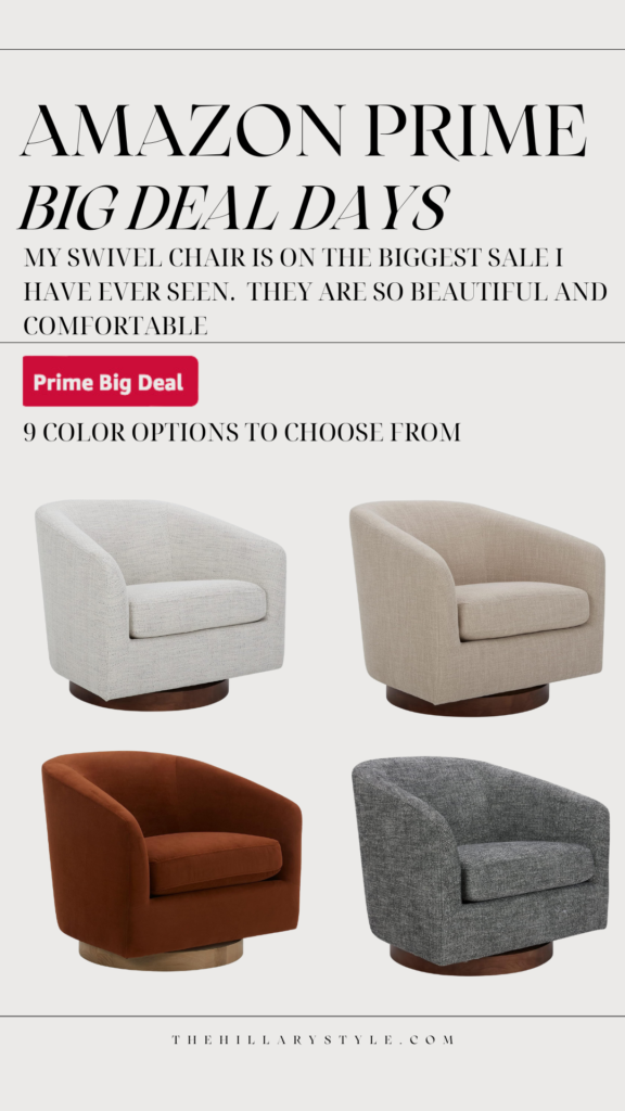 Four swivel chairs in different colors.