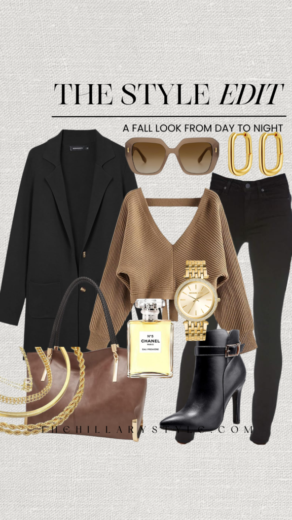 Fall fashion look for day and night.