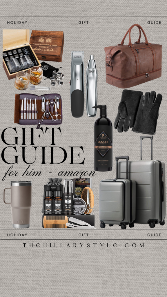 Amazon gift guide for men, holiday edition.