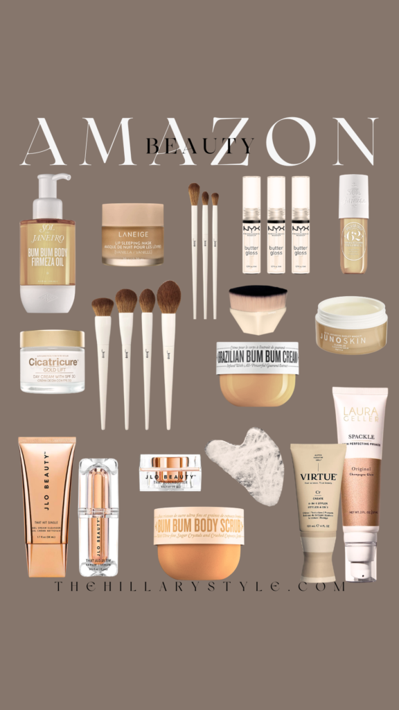 Amazon beauty products collage