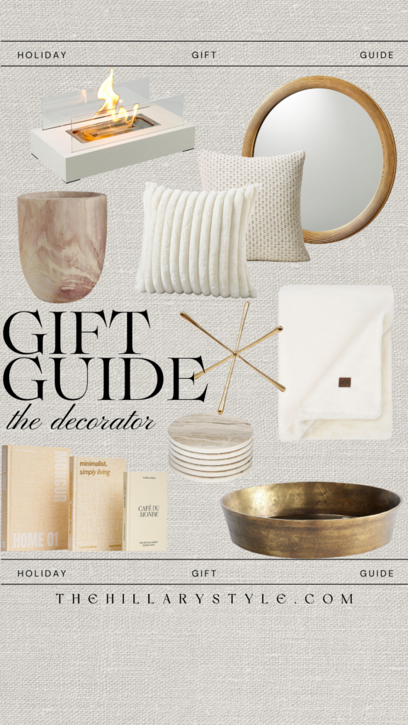 Holiday gift guide for home decor.