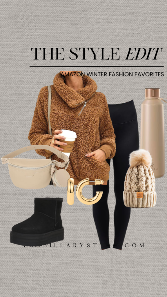 Amazon winter fashion favorites collage.