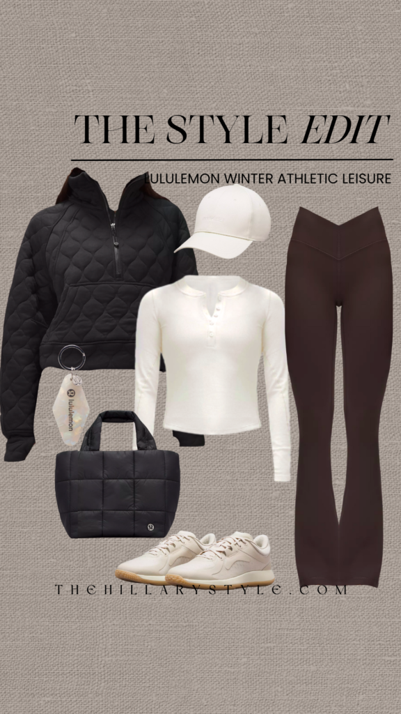 Lululemon winter athletic leisure outfit.