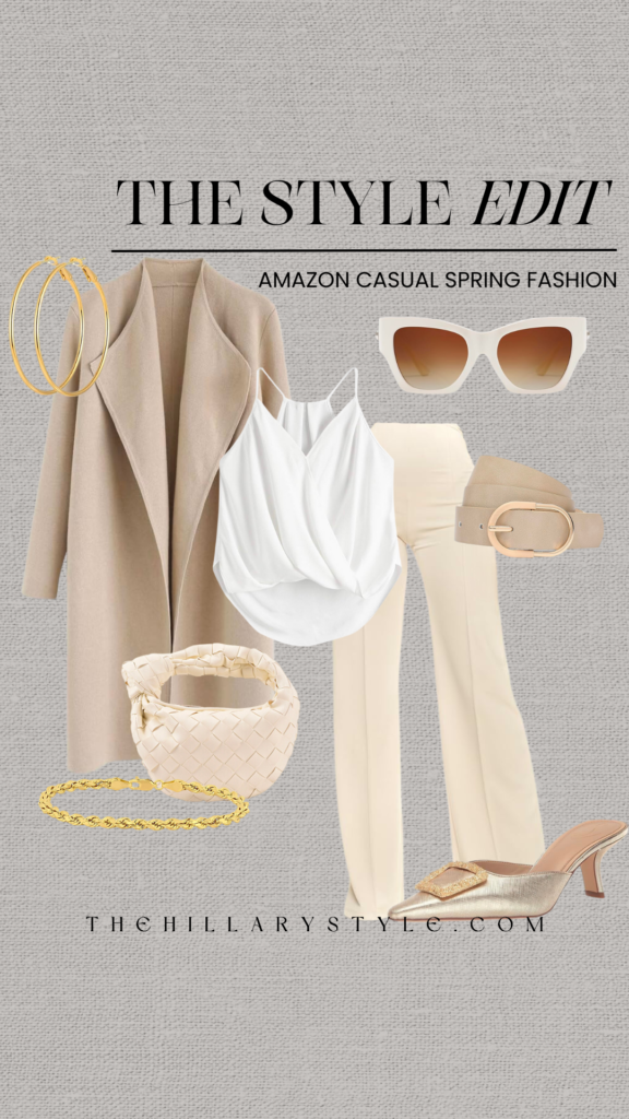 Amazon spring outfit with white tank top.