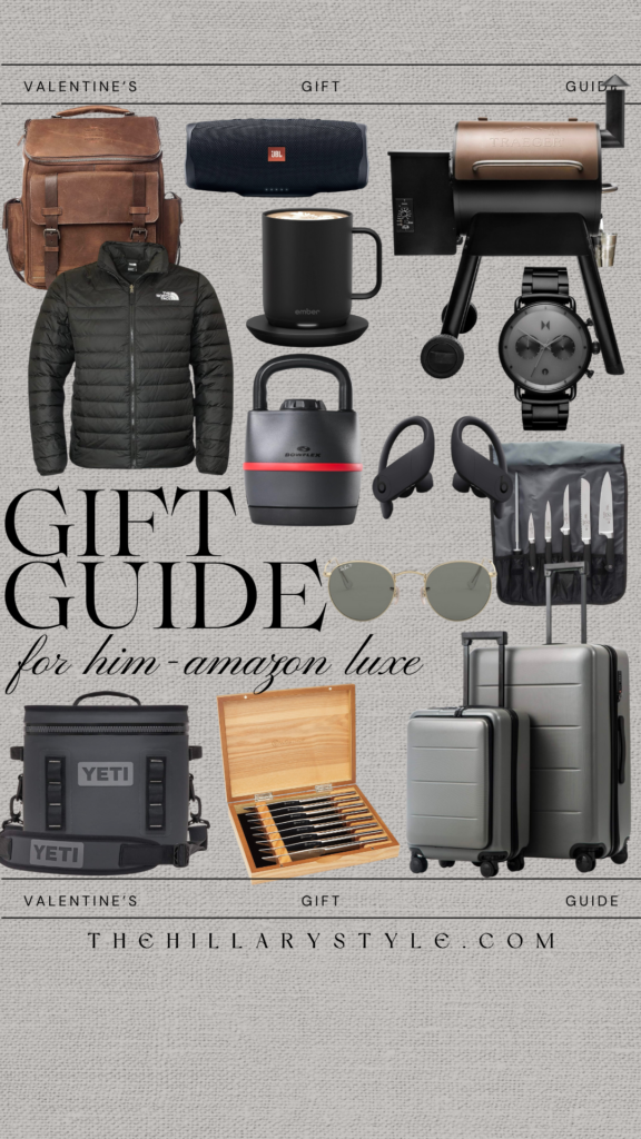 Amazon luxury gift guide for him.