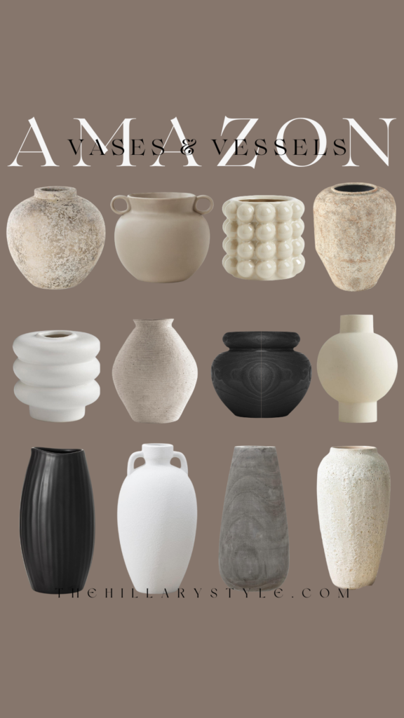 Twelve assorted vases and vessels.