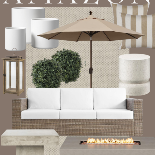 Outdoor furniture and decor essentials.