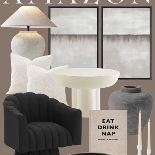 Amazon home decor finds with black chair.