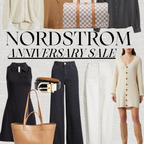 Nordstrom anniversary sale fashion collage.