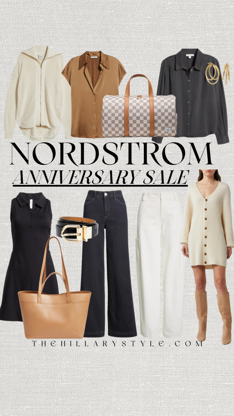 Nordstrom anniversary sale fashion collage.