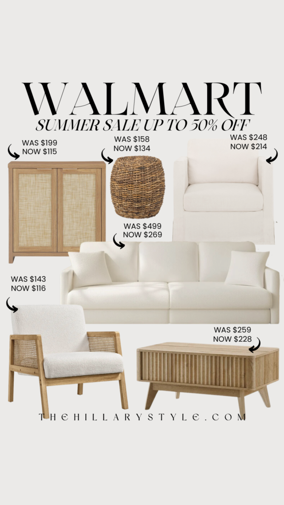 Walmart summer sale furniture up to 50% off.