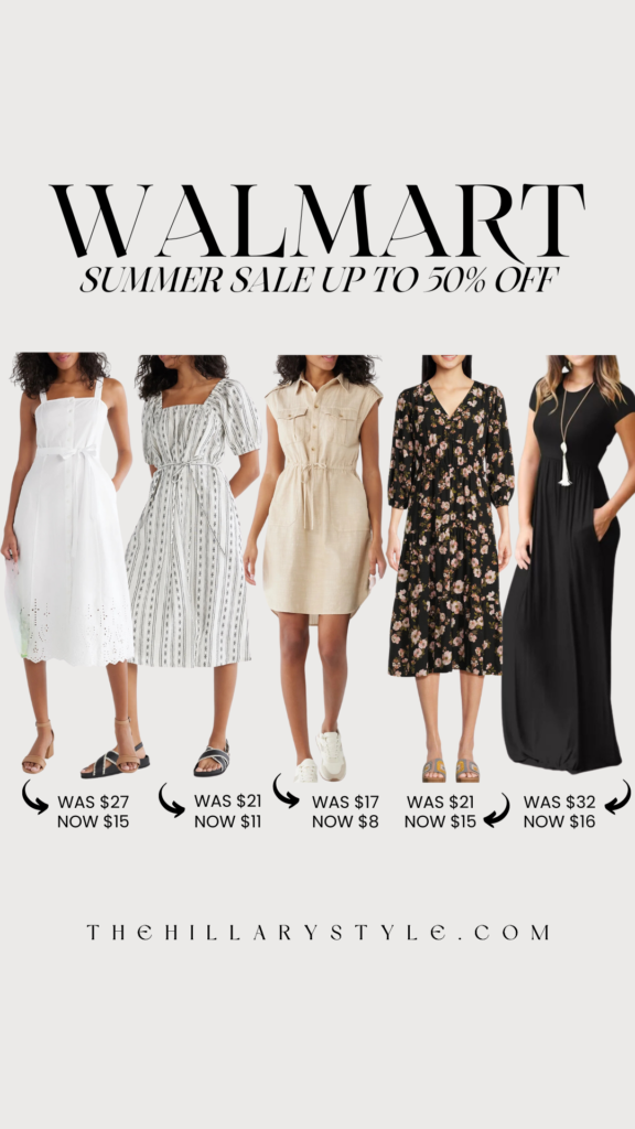 Walmart summer dresses on sale up to 50% off.